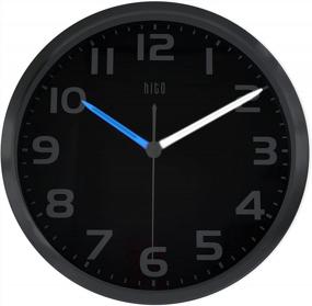 img 4 attached to Keep Time In Silence: 12 Inch HITO Wall Clock With Smart Nightlight And Brightness Adjustability