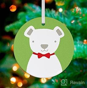 img 1 attached to 🎀 Oopsy Daisy Bow Tie Teddy/Green Keepsake Ornament, 3"x 3