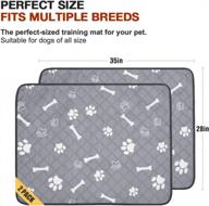 versatile and durable washable pet training mats: cheerhunting non-slip dog pee pads for small, medium and large dogs (2 pack, 35x24) logo