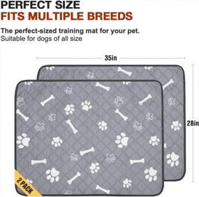 img 4 attached to Versatile And Durable Washable Pet Training Mats: CHEERHUNTING Non-Slip Dog Pee Pads For Small, Medium And Large Dogs (2 Pack, 35X24)
