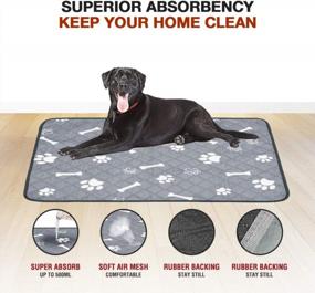 img 1 attached to Versatile And Durable Washable Pet Training Mats: CHEERHUNTING Non-Slip Dog Pee Pads For Small, Medium And Large Dogs (2 Pack, 35X24)