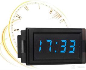 img 1 attached to ⌚ Waterproof LED Digital Car Clock Dashboard: Multi-Functional Auto Electronic Time & Date Display for Car Truck (Blue)