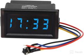 img 4 attached to ⌚ Waterproof LED Digital Car Clock Dashboard: Multi-Functional Auto Electronic Time & Date Display for Car Truck (Blue)