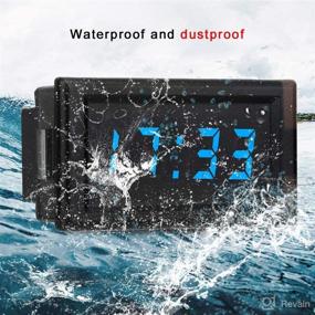 img 2 attached to ⌚ Waterproof LED Digital Car Clock Dashboard: Multi-Functional Auto Electronic Time & Date Display for Car Truck (Blue)