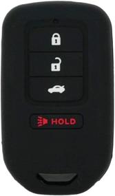 img 3 attached to 🔑 SEGADEN Silicone Cover Protector Case for HONDA 3+1 Hold Button 4 Buttons Smart Remote Key Fob CV4210 - Black