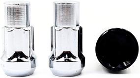 img 1 attached to 🔒 Secure Your Aftermarket Custom Wheels: Set of 4 Veritek Chrome Acorn Bulge Tuner 1.75 Inch Wheel Locks for SUV Truck (14x1.5)