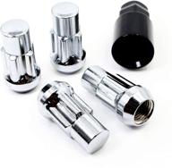 🔒 secure your aftermarket custom wheels: set of 4 veritek chrome acorn bulge tuner 1.75 inch wheel locks for suv truck (14x1.5) логотип