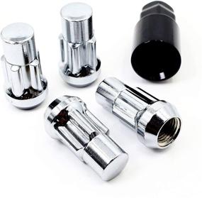 img 3 attached to 🔒 Secure Your Aftermarket Custom Wheels: Set of 4 Veritek Chrome Acorn Bulge Tuner 1.75 Inch Wheel Locks for SUV Truck (14x1.5)