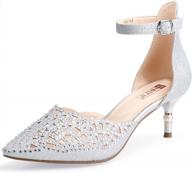women's in2 candice rhinestones sequins low kitten heels pumps dress evening shoes bridal bride wedding логотип