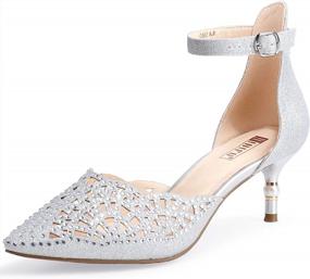 img 4 attached to Women'S IN2 Candice Rhinestones Sequins Low Kitten Heels Pumps Dress Evening Shoes Bridal Bride Wedding