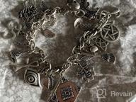 img 1 attached to 🐾 Mythical Fairytale Lucky Charm Bracelet with Celtic Cat, Cross, Moon Face, and Leaf Accents by RechicGu review by Matt Davis
