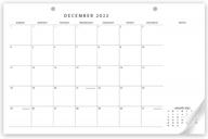 organize with ease: minimalistic 2022-2023 desk calendar - june to december - 17"x11" desktop/wall calendar for office efficiency logo