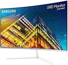 img 4 attached to SAMSUNG 3840X2160 DisplayPort Borderless LU32R591CWNXZA 3D, Curved 🖥️ Monitor with Flicker-Free & Blue Light Filter + Tilt Adjustment