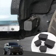 2021-2022 ford bronco 2/4-door crash bar end caps front axle plug rubber cover protection (4 pcs) logo