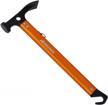 13-ounce aluminum camping hammer with tent stake remover - lightweight outdoor tool for hiking and tent setup logo