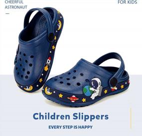 img 3 attached to Cute Cartoon Kids Garden Shoes - Quick-Dry Slides For Boys And Girls