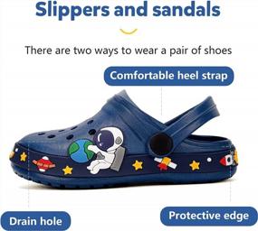img 2 attached to Cute Cartoon Kids Garden Shoes - Quick-Dry Slides For Boys And Girls
