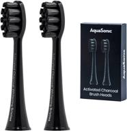 aquasonic 2 pack activated charcoal brush logo