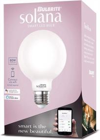 img 3 attached to Smart WiFi Connected LED Globe Light Bulbs, 40W Equivalent, 90CRI, Milky Finish - 2 Pack From Bulbrite Solana