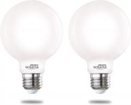 умные светодиодные лампы-шары с подключением к wifi, эквивалент 40 вт, 90cri, молочная отделка - 2 шт. в упаковке от bulbrite solana логотип