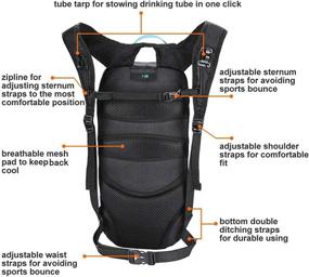 img 2 attached to 🚵 Arvano Hydration Pack Bike - 2l Water Bladder Included | Small Mountain Biking Backpack Lightweight Bicycle Daypack | 6l Mini Rucksack for Cycling MTB Skiing Snowboarding | Day Hiking Bag Running Pouch - Women Men
