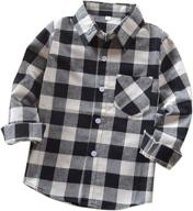 uwback sleeve flannel check shirts boys' clothing ~ tops, tees & shirts logo