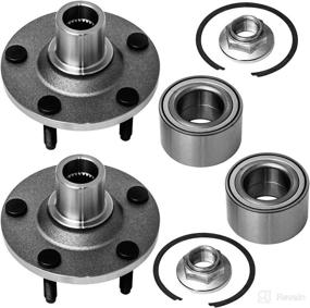 img 4 attached to TUCAREST 518515 Front Wheel Bearing and Hub Assembly - Ford Escape, Mazda Tribute, Mercury Mariner - [5 Lug; Hub Repair Kit] - Set of 2