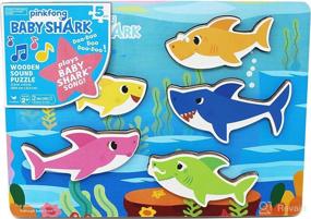 img 4 attached to Pinkfong Baby Shark Chunky Musical Wood Sound Puzzle - Baby Shark Song, Ideal for Families and Children Ages 2+