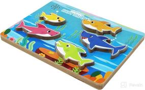 img 3 attached to Pinkfong Baby Shark Chunky Musical Wood Sound Puzzle - Baby Shark Song, Ideal for Families and Children Ages 2+
