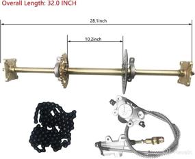 img 2 attached to Go Kart Quad Drift Trike Rear Axle Shaft Kit 815mm with Brake Assembly Sprocket by Kinbelle