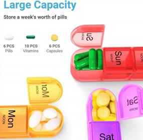img 2 attached to Moisture-Proof 28 Day Pill Organizer With Large 4 Times A Day Compartments For Medication And Vitamins, Portable Travel Pill Case Container With Weekly Pill Organizer Feature