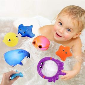img 3 attached to 🛀 Dwi Dowellin Bath Toys for Toddlers: Light-Up Animal and Squirt Toys - Color Changing & Water Scooping Fun!
