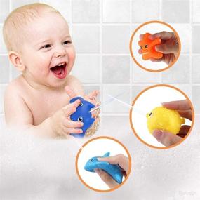img 2 attached to 🛀 Dwi Dowellin Bath Toys for Toddlers: Light-Up Animal and Squirt Toys - Color Changing & Water Scooping Fun!