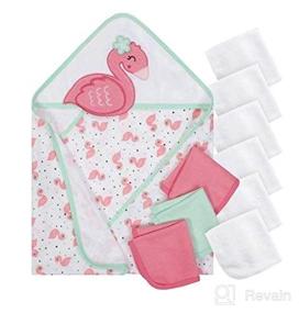 img 3 attached to Gerber Flamingo 10 Piece Hooded Washcloth