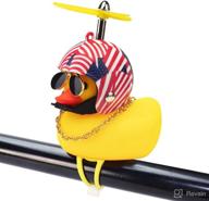 🦆 yellow duck car dashboard decorations with propeller helmet - squeeze duck bicycle horns & wonuu rubber duck toy car ornaments логотип