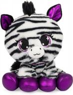 chic and cuddly: gund p.lushes alexia zara zebra stuffed animal in black/white (6-inch) logo