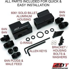 img 2 attached to Enhanced Performance with 40T-Performance E85 Flex Fuel Sensor Mount/Bracket Bypass Module - Maximizing FULL FLOW Capability - Solid 6061 Billet Construction - Includes 6AN and 8AN Fittings