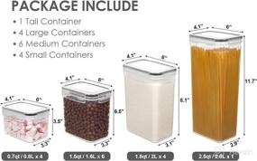 img 3 attached to 🍽️ Vtopmart Airtight Food Storage Containers Set: 15pcs BPA Free + 24 Labels, Black | Ideal for Kitchen Pantry Organization and Storage | Dishwasher Safe