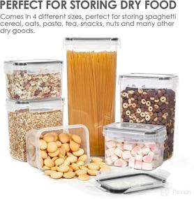 img 1 attached to 🍽️ Vtopmart Airtight Food Storage Containers Set: 15pcs BPA Free + 24 Labels, Black | Ideal for Kitchen Pantry Organization and Storage | Dishwasher Safe