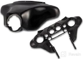 img 4 attached to Bagger Brothers BB-HD1584-044: Front Outer & Inner Batwing Upper Fairing Cowl for Harley Davidson FL Touring Models (1996-2013) in Vivid Black