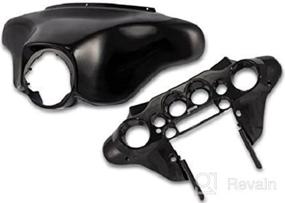 img 3 attached to Bagger Brothers BB-HD1584-044: Front Outer & Inner Batwing Upper Fairing Cowl for Harley Davidson FL Touring Models (1996-2013) in Vivid Black