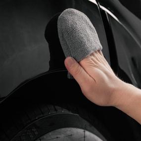 img 1 attached to 🧤 SGCB Microfiber Car Wax Applicator Mitt - Professional Scratch Free Auto Detailing Foam Pad With Finger Pocket, High Density Sponge Fingertips Glove, Durable Microfiber Foam (2 Pcs)