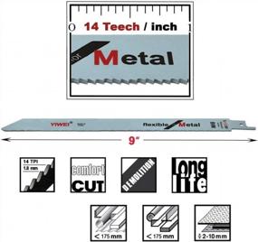 img 1 attached to 6-Inch Universal Reciprocating Saw Blades For Metal, Aluminum, PP Pipe & ABS - Compatible With DeWalt Makita Ryobi (SET007)