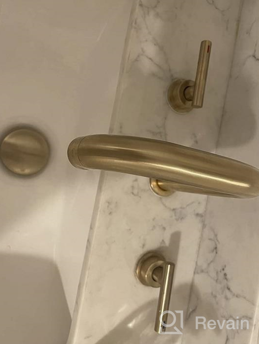 img 1 attached to Upgrade Your Bathroom With A Modern KES Widespread Faucet - Brushed Nickel Finish And Supply Hoses Included review by Kyle Brown