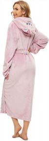 img 3 attached to 🛀 CCKO Plush Robes for Women: Fleece Womens Robe for Ultimate Comfort, Fuzzy Fluffy Women's Bathrobe for Extra Warmth, Soft Cozy Female Bathrobes Long