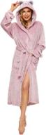 🛀 ccko plush robes for women: fleece womens robe for ultimate comfort, fuzzy fluffy women's bathrobe for extra warmth, soft cozy female bathrobes long логотип