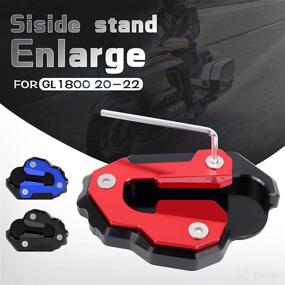 img 2 attached to Worldmotop Motorcycle Kickstand Pad Enlarger Extension Side Stand Plate Pad For HONDA Goldwing 1800 GL 1800 F6B GL1800 2020 2021 2022 (Blue 2)