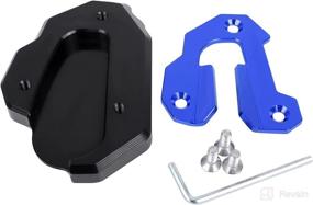 img 1 attached to Worldmotop Motorcycle Kickstand Pad Enlarger Extension Side Stand Plate Pad For HONDA Goldwing 1800 GL 1800 F6B GL1800 2020 2021 2022 (Blue 2)