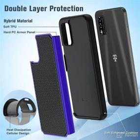 img 2 attached to For T-Mobile REVVL V Phone Case 4G: Dual Layer Protective Heavy Duty Cell Phone Cover Shockproof Rugged With Non Slip Textured Back - Military Protection Bumper Tough - 6