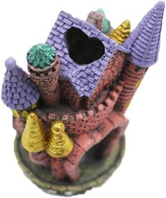 img 1 attached to 🏰 EHC Resin Aquarium Decorations: Princess House Mushroom Castle Fish Tank Ornament with Pet Fish and Shrimp Hideaway Landscape – Perfect Addition for Betta Duke, Cory Catfish and more!